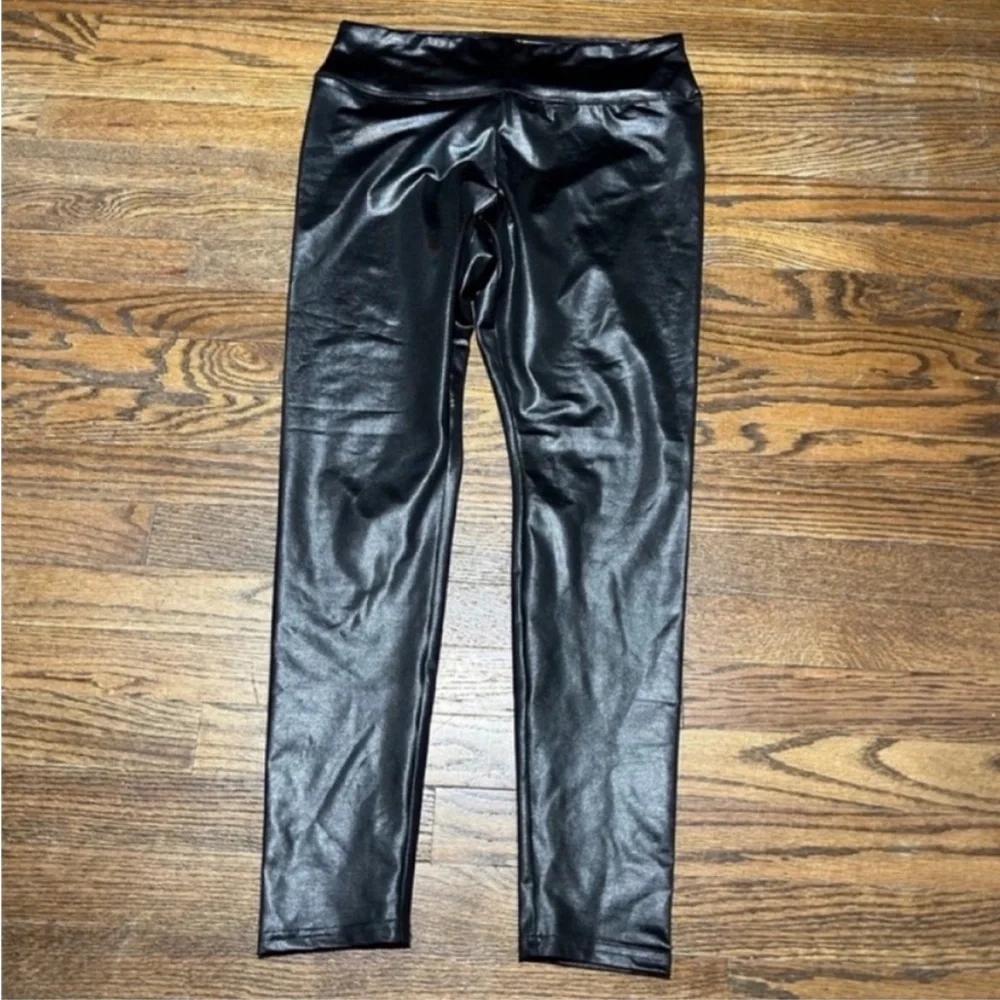 Black Faux Leather Leggings - Picture 1 of 2